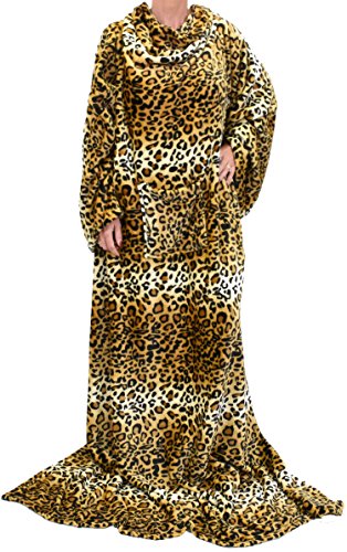 Catalonia Wearable Blanket With Sleeves And Pocket, Cozy Soft Fleece Mink Micro Plush Wrap Throws Blanket Robe For Women And Men #TOP2