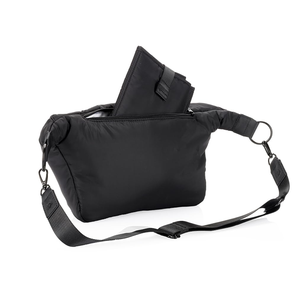 Itzy Ritzy's Fanny Pack & Crossbody Diaper Bag - Multi-Use Lightweight Bag Features 6 Pockets & an Adjustable Strap - Wear As a Crossbody, Belt Bag or Shoulder Bag (Black) - Image 9