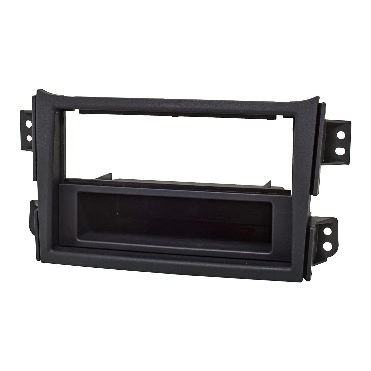tomzz Audio 2439-104 Set lunetta radio compatibile con Opel Agila B Suzuki Splash nero con adattatore radio ISO