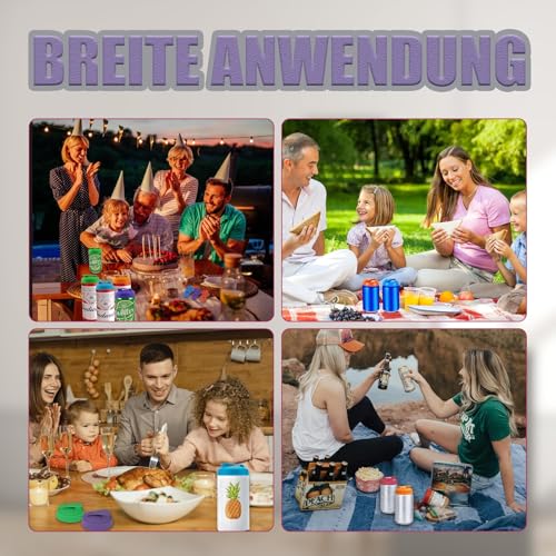 Dosendeckel, Deckel für Dosen, 6 Stück Getränkedosen Verschluss, Staubdicht und Auslaufsicherer, Wiederverwendbares Dosenverschluss Getränkedosen für Soda Bier Dosen Verschluss (6 Farben)