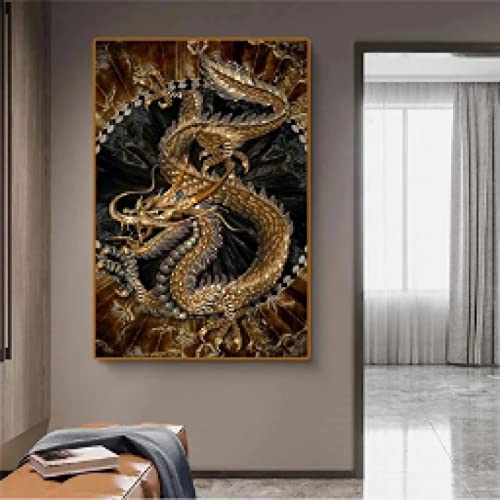 Dragon chinois impression toile grand format pour sublimer votre sejour