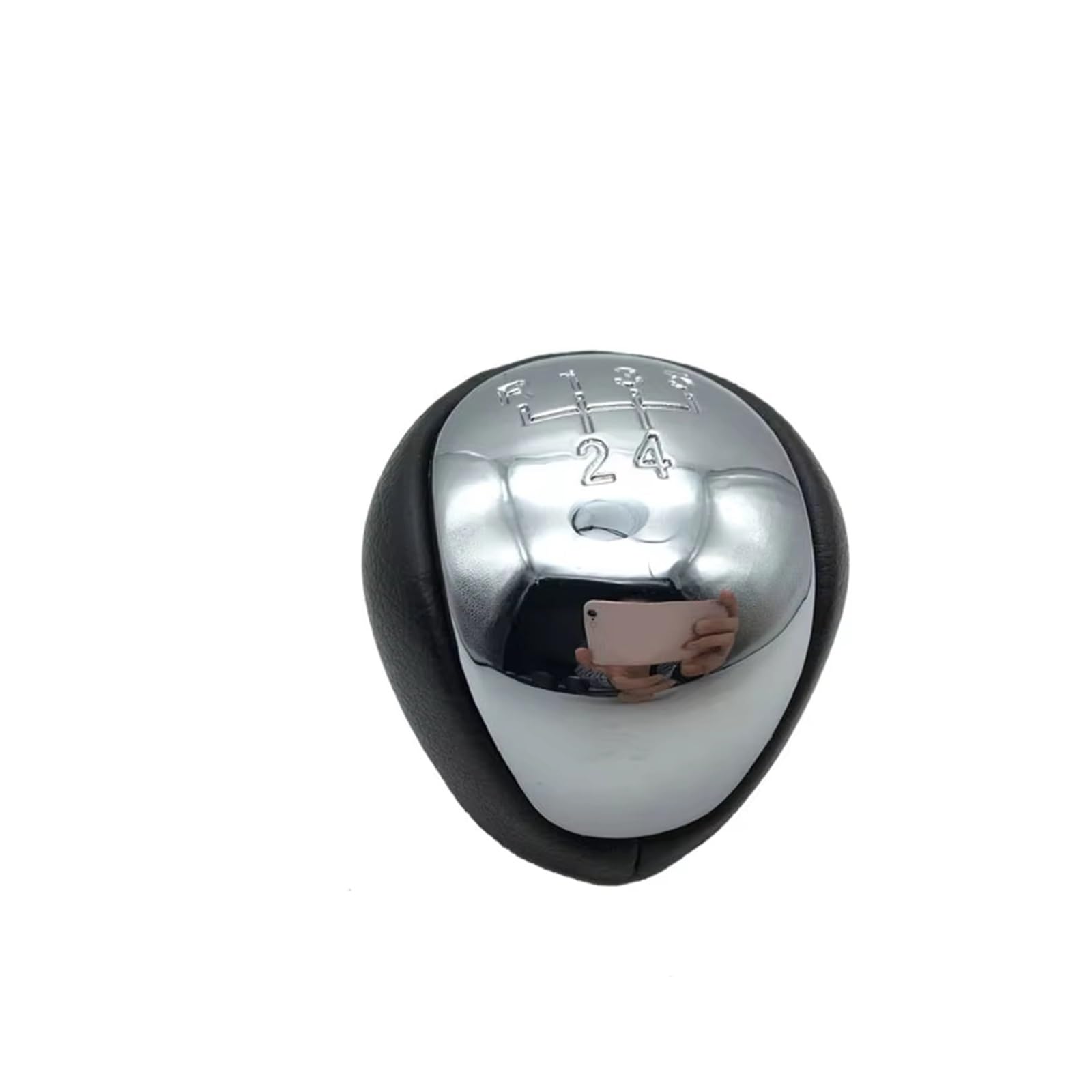 GHQFROP Transmission Gear Shift Knob for Kia for Forte for Soul 5 6 Speed Manual MT Shifter Lever Head Handball Shift Gear Knob Car Gear Stick Knob(5s Chrome)
