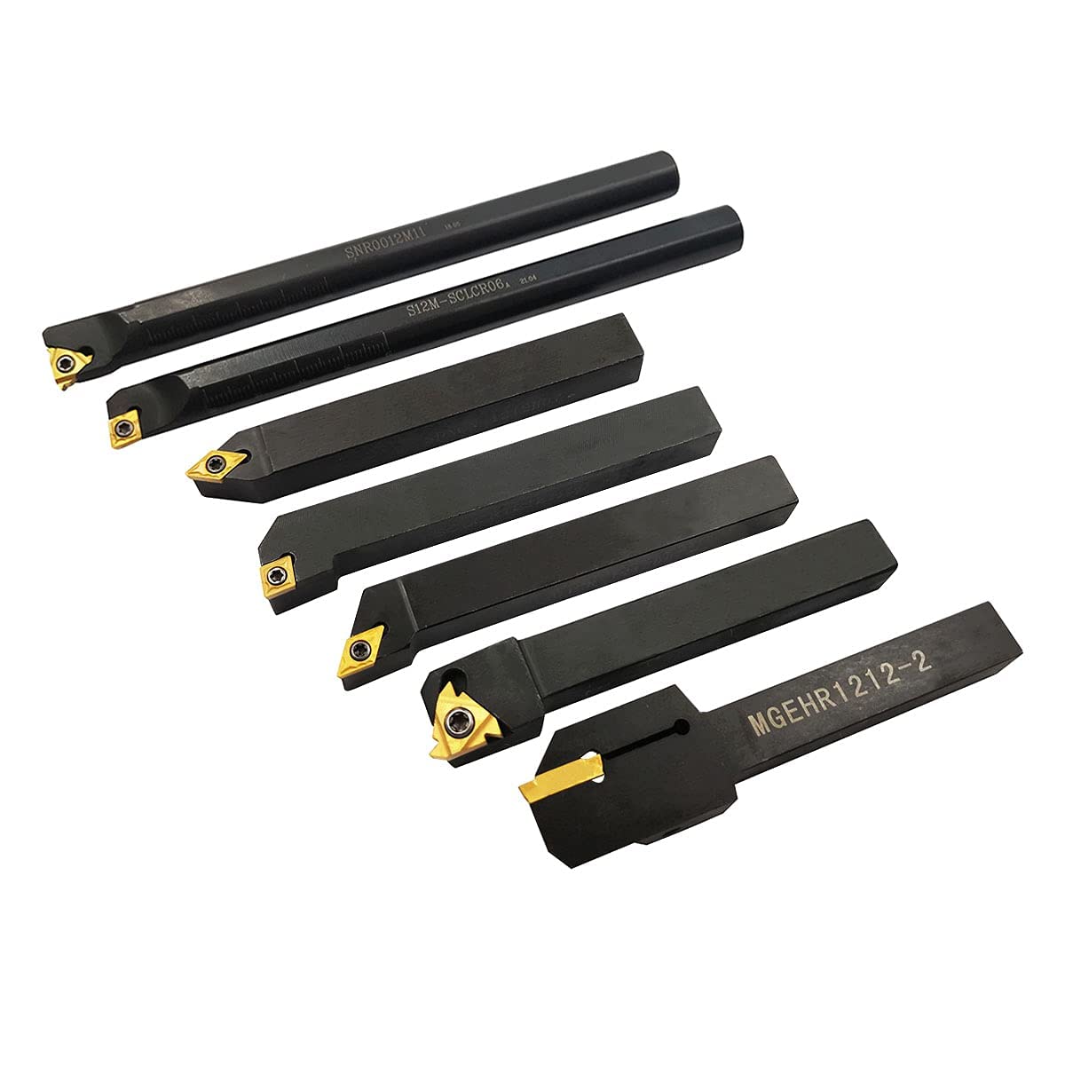 21 szt. 1/2" dłuto tokarskie 12 mm z ostrzami z twardego metalu | CCMT21.51 DCMT21.51 16ER AG60 11IR A60 MGMN200 dłuto tokarskie 12x12 CNC płyty obrotowe z twardego metalu wkładka narzędziowa