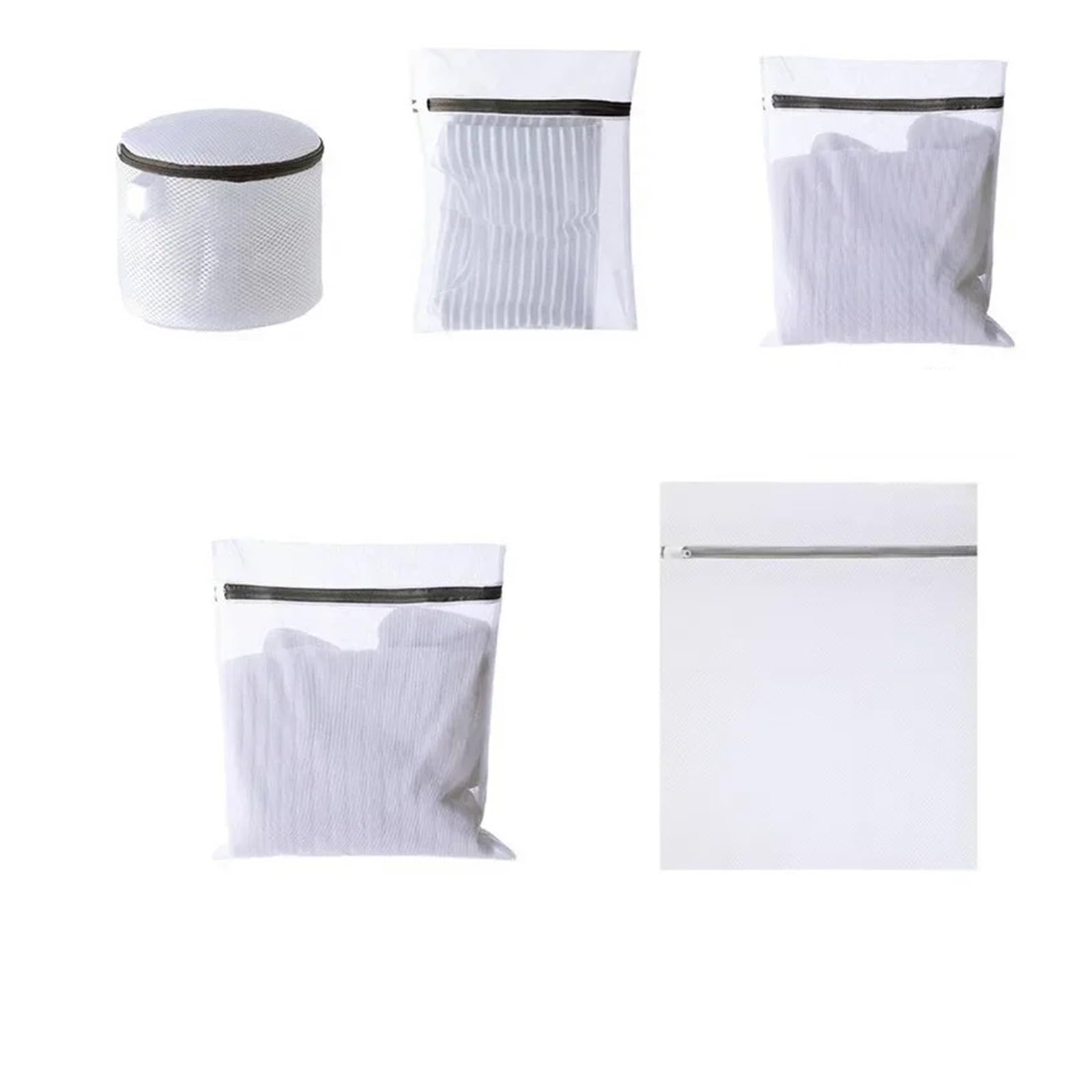 White Large Washing Laundry Bag Mesh Organizer Net Dirty Bra Socks Underwear Shoe Storag Wash Machine Cover Clothes(XL-60x60cm)