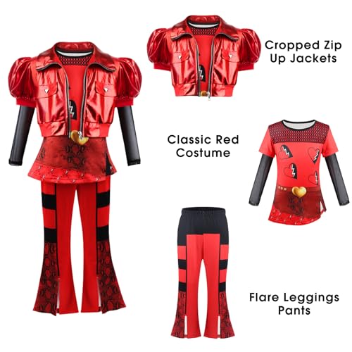 Disfraz rojo para niña Rise Princesa 3-4 años miniatura 4