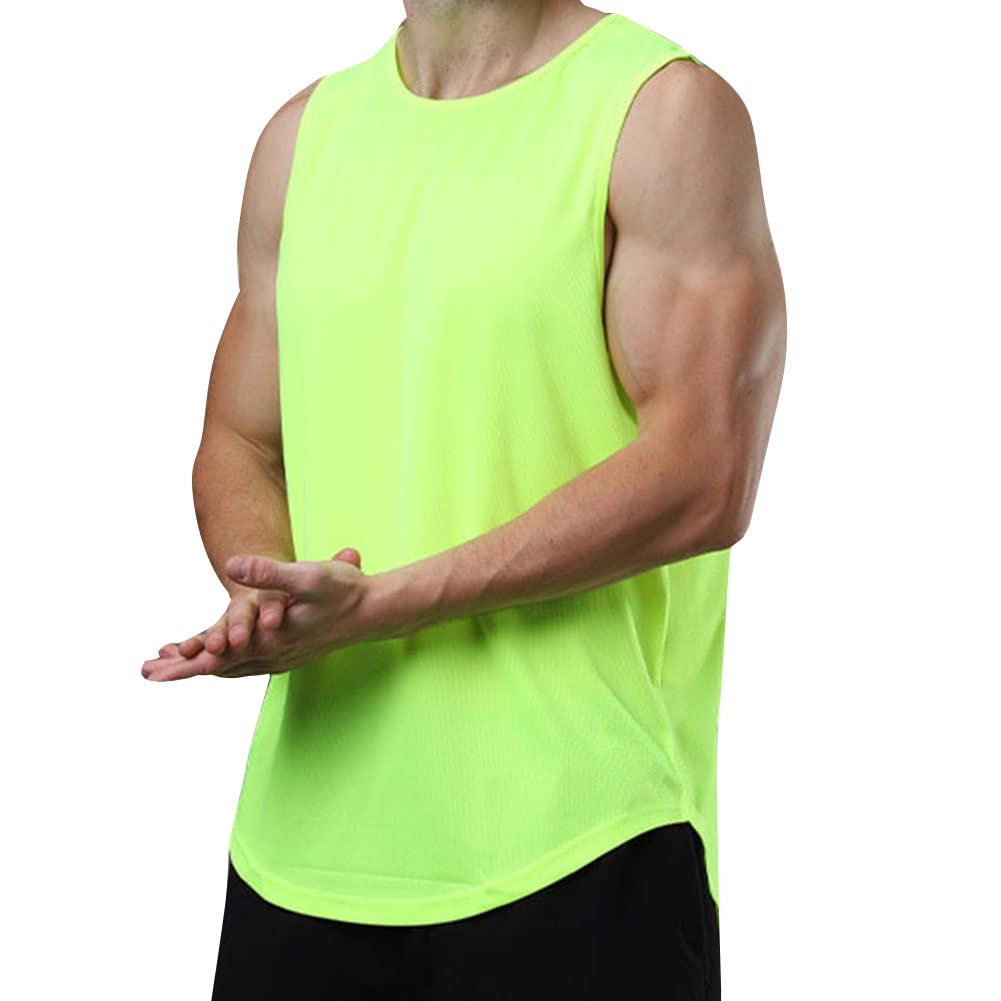 Xiinxigo Women's Green 2 Men's Vest Running Sleeveless T-Shirt Gym Tank Top Quick-Dry Sports Vest For Training Basketball Fitness,,3Xl