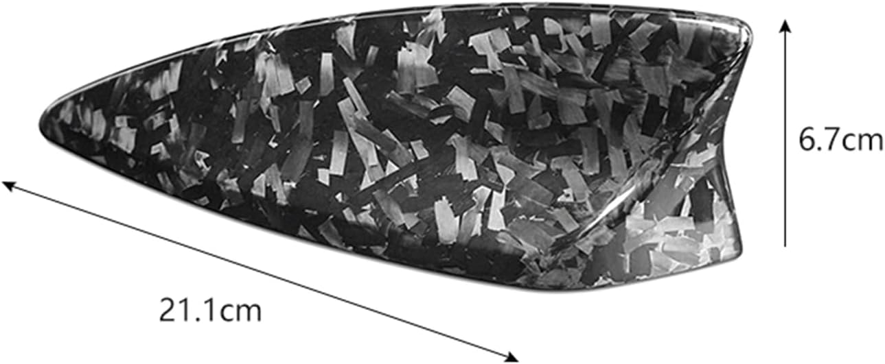 Forged Carbon Fiber Car Shark Fin Antenna Cover Roof Aerials Trim Compatible with Chevrolet Camaro 2016-2023 Malibu 2019-2024 Cadillac XT4 XT5