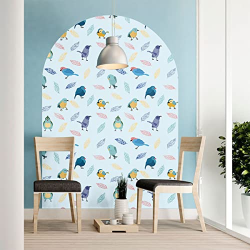 Ambiance Sticker Non-Woven Wallpaper Giant Frescoes pre-Pasted - Degli Uccelli Sheet - Decorative Label, Birds, M - H87 x L60 cm - Image 4