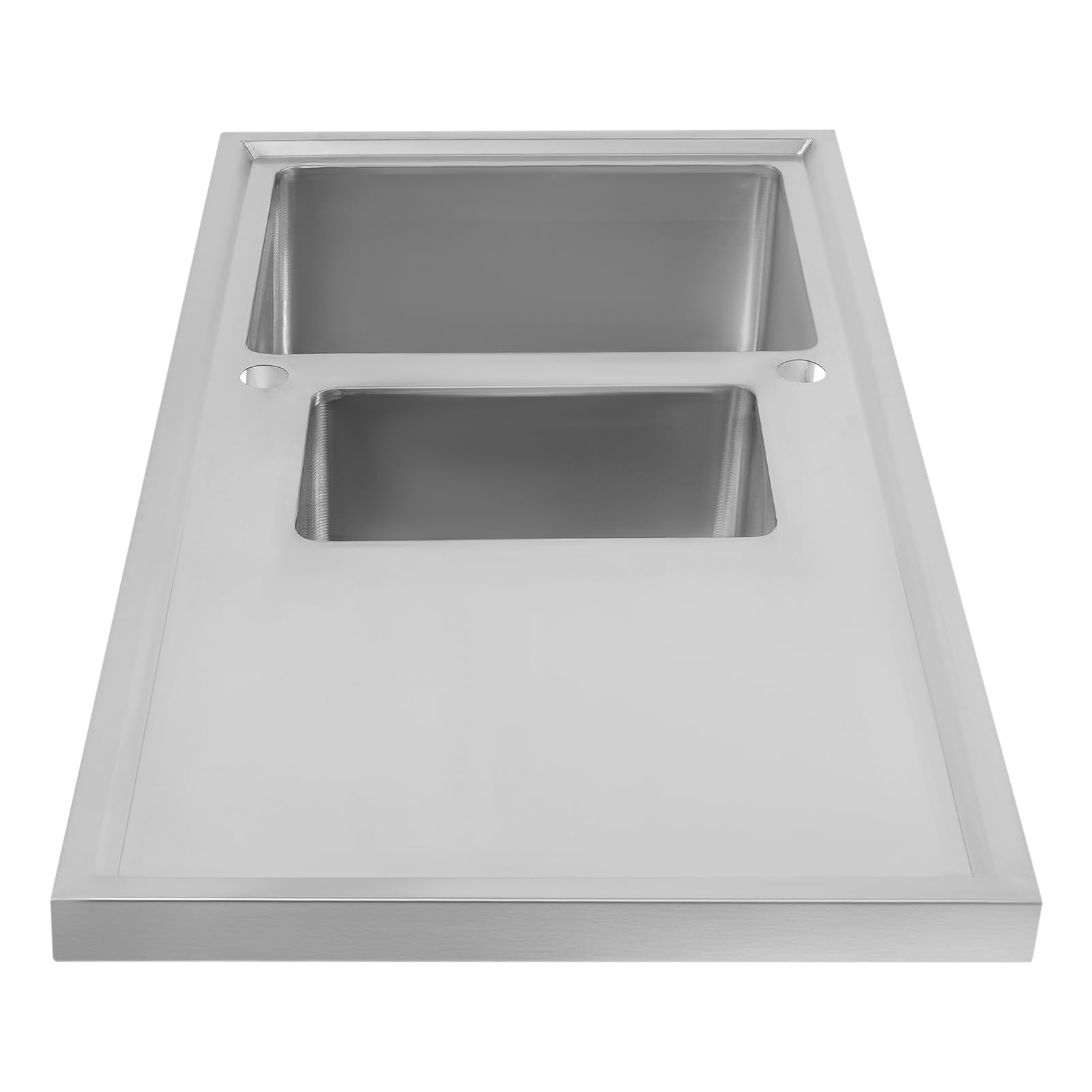 Fregadero empotrable de acero inoxidable 1,5, fregadero de acero inoxidable con escurridor, fregadero de cocina con orificio para grifo, fregadero de acero inoxidable para restaurantes, bares, hoteles