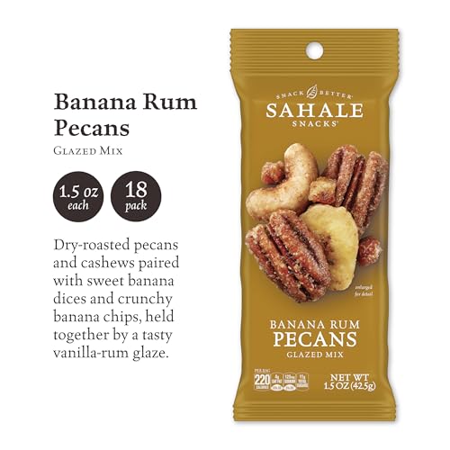Image of Sahale Snacks Banana Rum Pecans Glazed Mix, 1.5 Ounces (Pack of 18)
