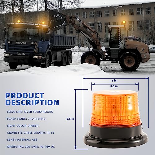 Luces de baliza ámbar PK804-YY-2 con diseño hermético de alta resistencia para uso continuo 7