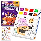 Yeolepor Halloween Crafts for Kids - Paint with Water Books and Stickers for Toddlers Mess Free Watercolor Painting Set Drawing Activities Treats Toy Halloween Gifts for Boy Girl Ages 4 5 6 7 8
