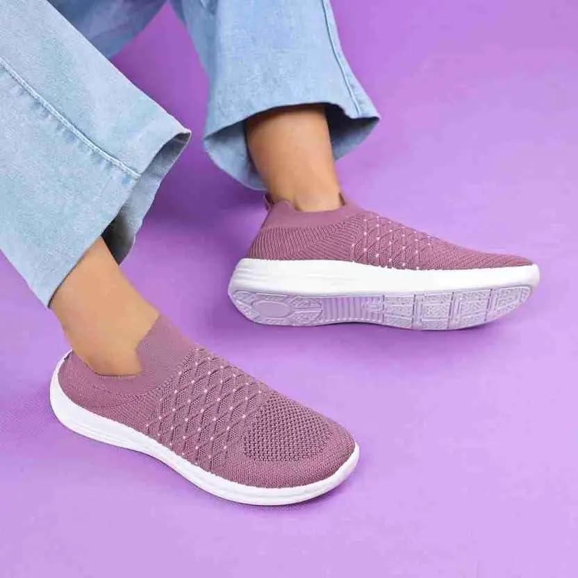 Image of Women Running Shoes | Lightweight Sports Shoes | Comfortable Walking & Gym Shoes | Non Slip Sole Casual Shoes for Women | Size. 5-8