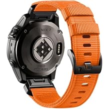 Quickfit 22 Watch Band Compatible with Garmin Instinct Watch Bands, Rugged Breathable Nylon Sports Replacement Strap for Instinct 2/3 45mm/Fenix 7/Fenix 5/6/8 47mm/Forerunner 965/955/945/Epix 2 47mm