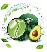 Avocado Eye Mask 60 Pcs,Under Eye Patches for Dark Circles and Puffiness,Hydrating Moisturizing E...