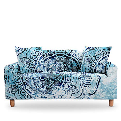 Housse de canapé extensible 4 places (235-300cm) élastique pour salon
