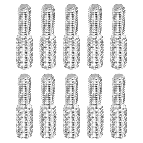 PATIKIL M4x0,7 a M5x0,8 Doppia Estremità Filettata Perno Vite Bullone, 10pz 304 Inossidabile Acciaio Asta Bulloni Filettatura Riduttore Adattatore per Mobili Ferramenta, 20mm Lungo