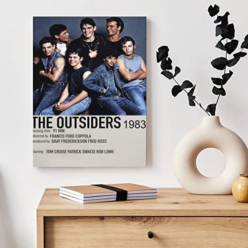 Movie Posters The Outsiders Classic Boys Room Decor Wall Art Paintings Canvas Wall Decor Home Decor Living Room Decor Aesthetic 24X32Inch(60X80Cm) Frame-Style #TOP3