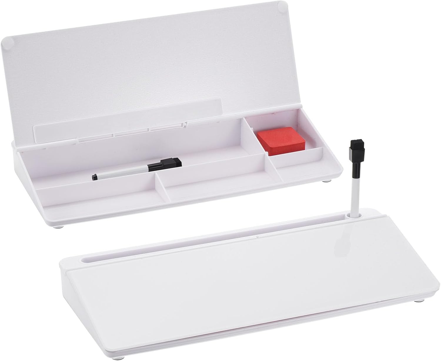 PATIKIL Desktop Glass Whiteboard, Glass Desktop Storage Whiteboard, Desk Board with