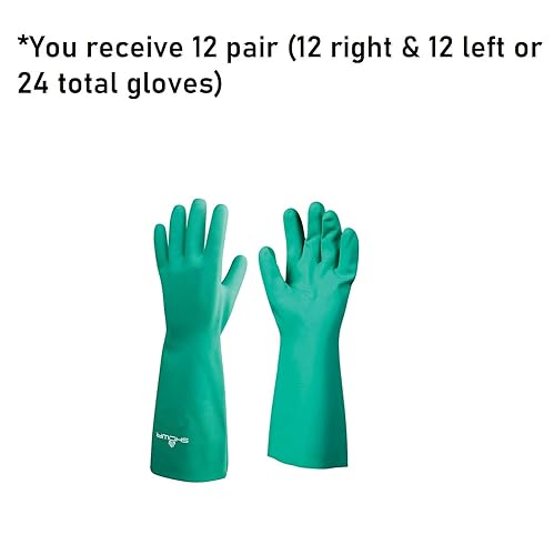 Miniatura 2 de SHOWA Guantes resistentes a productos químicos, nitrilo, XL, PR, verde claro