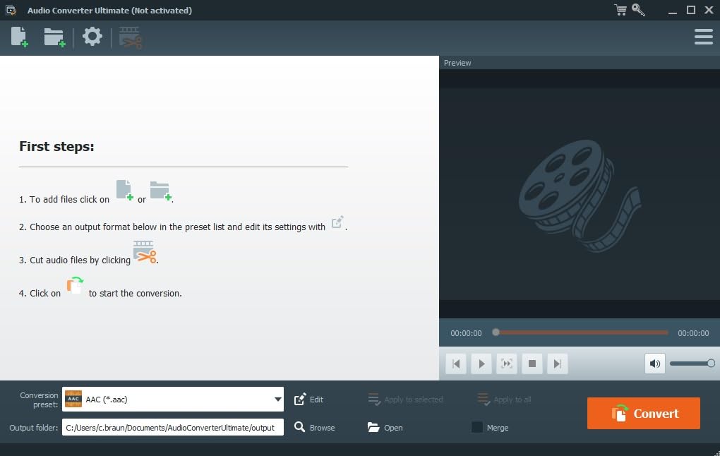 Audio Converter - Edit and convert your sound and music files to other audio formats - easy audio editing software for Windows 11, 10, 8 and 7