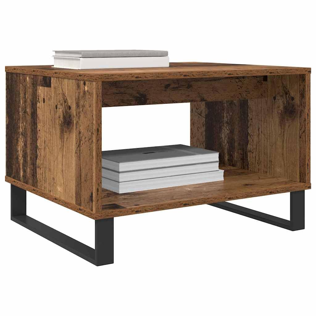 vidaXL Coffee Table Old wood 60 x 50 x 40 cm Engineered wood, Living Room, Elegant Coffee Table, Modern Furniture, Rectangular Design, Stylish Centerpiece, Functional Indoor Decor, Accent