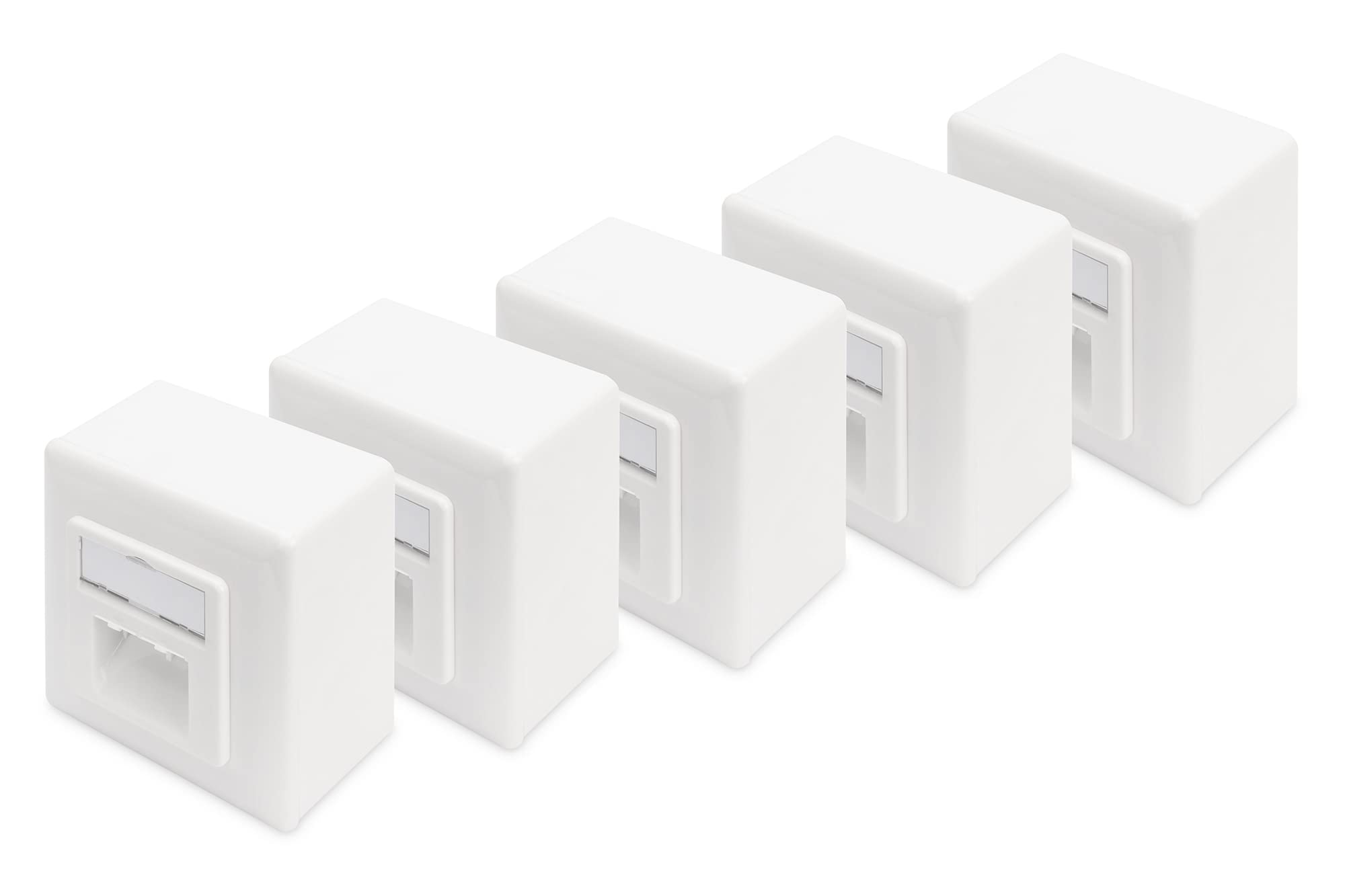 DIGITUS Prise courant Cat.6 classe E, 2 x RJ45, blindé
