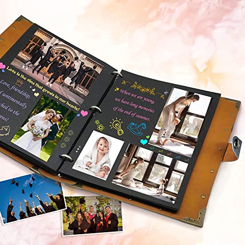 Zeeyuan ZYMD01 Leather Scrapbook Album 60 Pages Love Memory Photo Album 8.5X11 Inch thumb #4