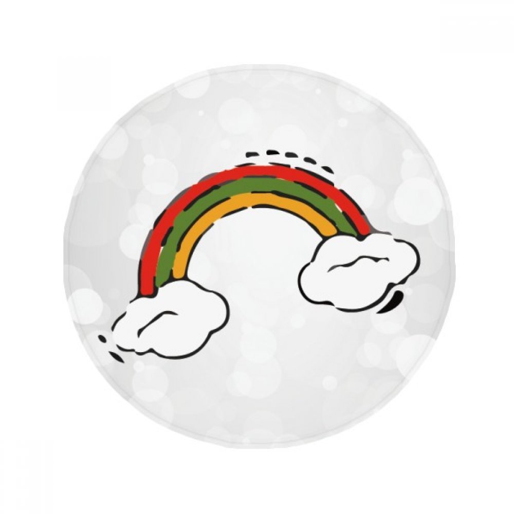 Tapis de sol rond arc-en-ciel 50x50 cm antidérapant pour salon et cuisine
