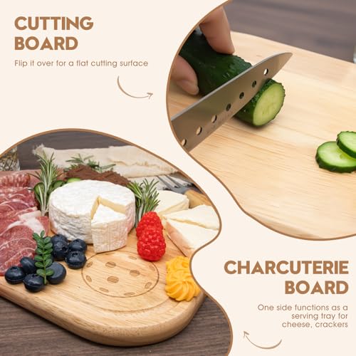 Tabla para picar rectangular de madera miniatura 4