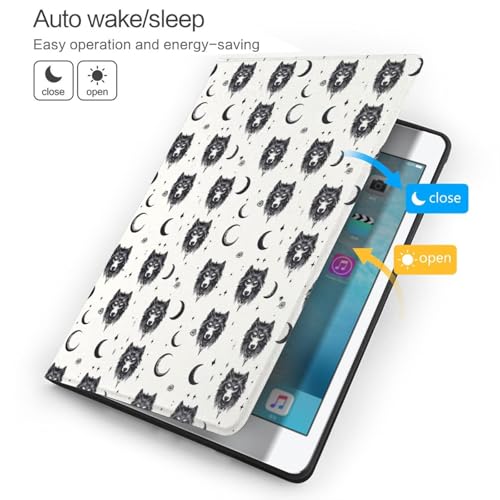 Étui iPad 10.2 motif loup compatible avec iPad 9e 8e 7e génération - 3