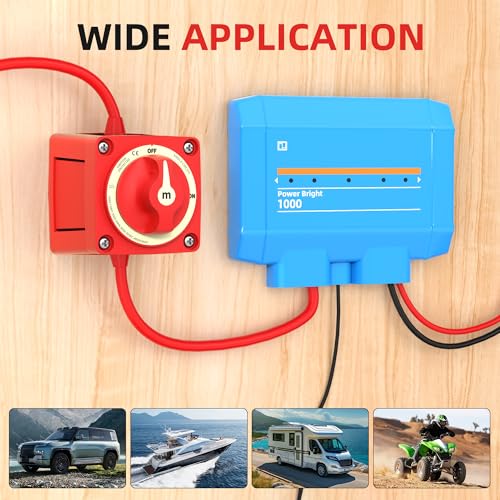 Image of Battery Disconnect Switch 12V 48V Marine Battery Cut Off Switch 300A Heavy Duty Ignition Protected On /Off Battery Kill Switch for Car Boat RV ATV UTV Vehicles