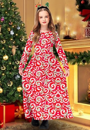 Image of Deerose Girls Maxi Dress Short Sleeve Casual Long Dresses with Pockets 5-14 Years