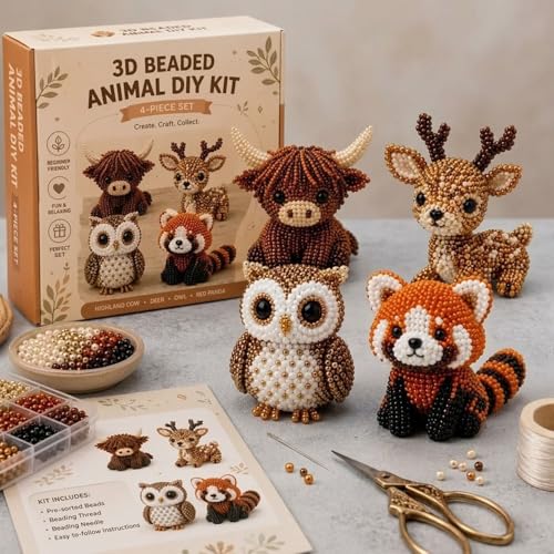 Kit de cuentas de animales 3D para desarrollar la motricidad fina con abalorios