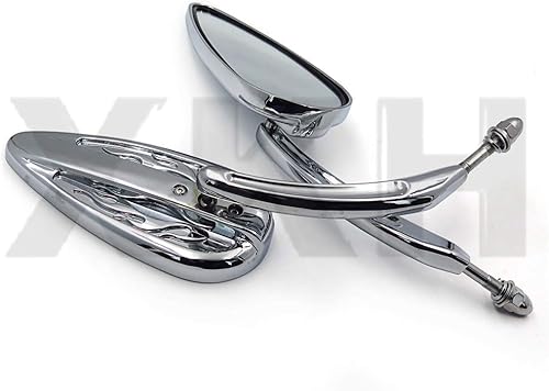 Miniatura 6 de SMT-Pair - Espejos cromados para carreras con lágrima compatible con Street Bob Fat Bob 82-18 B07KWHG5WF