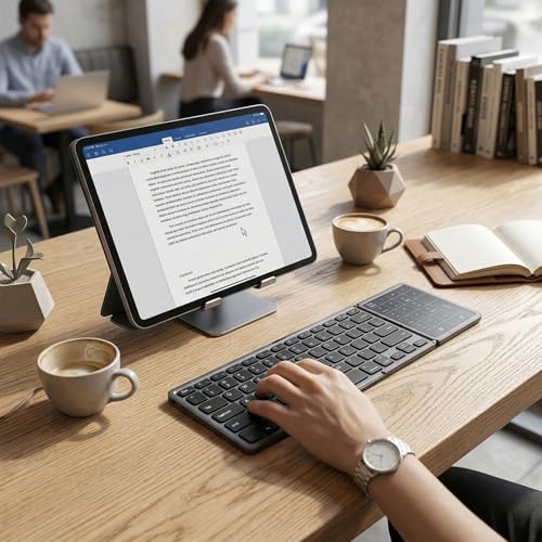 Teclado numérico inalámbrico con panel táctil y bluetooth 5.3 multidispositivo 6