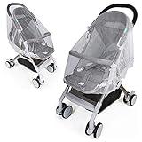 【Bessere Sichtbarkeit】Farbe: Weiß. Im Vergleich zu dunklen Netzen, Lictin Insektenschutz für Kinderwagen für bessere Sichtbarkeit, Baby kann sich frei dehnen, Bieten Sie Ihrem Baby eine umfassendere Sicht. Baby zu schützen gegen Mobbing Mücken, Fliegen, Bienen und Wespen Gleichzeitig