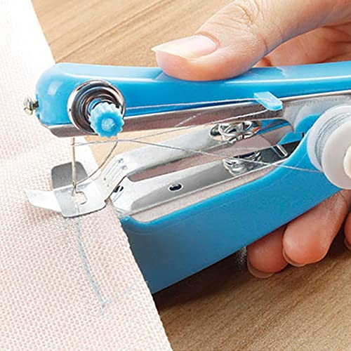 BAMFY Draagbare Naaimachine Snoerloos Handbediend Elektrisch Handnaaimachine for Stof En Kleding, Thuis Reis Doe-Het-Zelf Ambachten Gebruik (Color : Blue) - Image 3