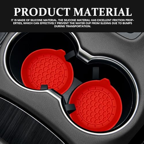 Protector para portavasos de coche, silicona, 4 unidades miniatura 3