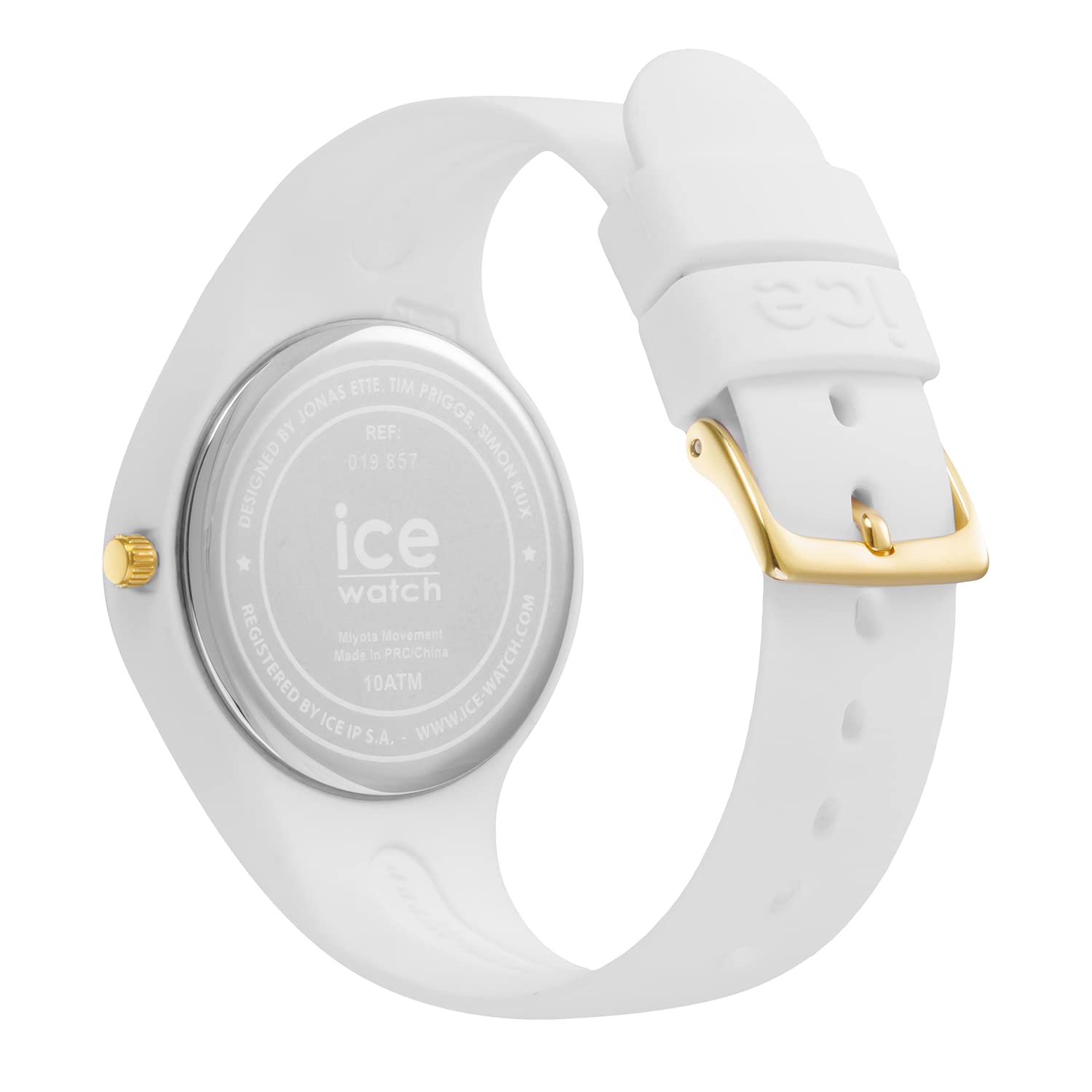ICE-WATCH - Ice Glam Rock Electric White - Montre Blanche pour Femme avec Bracelet en Silicone - 019857 (Small)