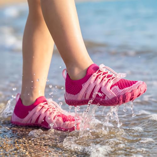 Image of Stelle Water Shoes for Kids Adjustable Laces | Quick Dry Barefoot Non-Slip Shoes with a Roomy Toe Box for Boys and Girls,Beach,Hiking,Toddler to Big Kid
