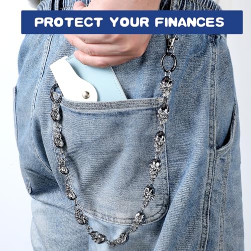 Skull Chunky Pants Chain,Wallet Chains for Men,Pocket Chain Belt Chain4