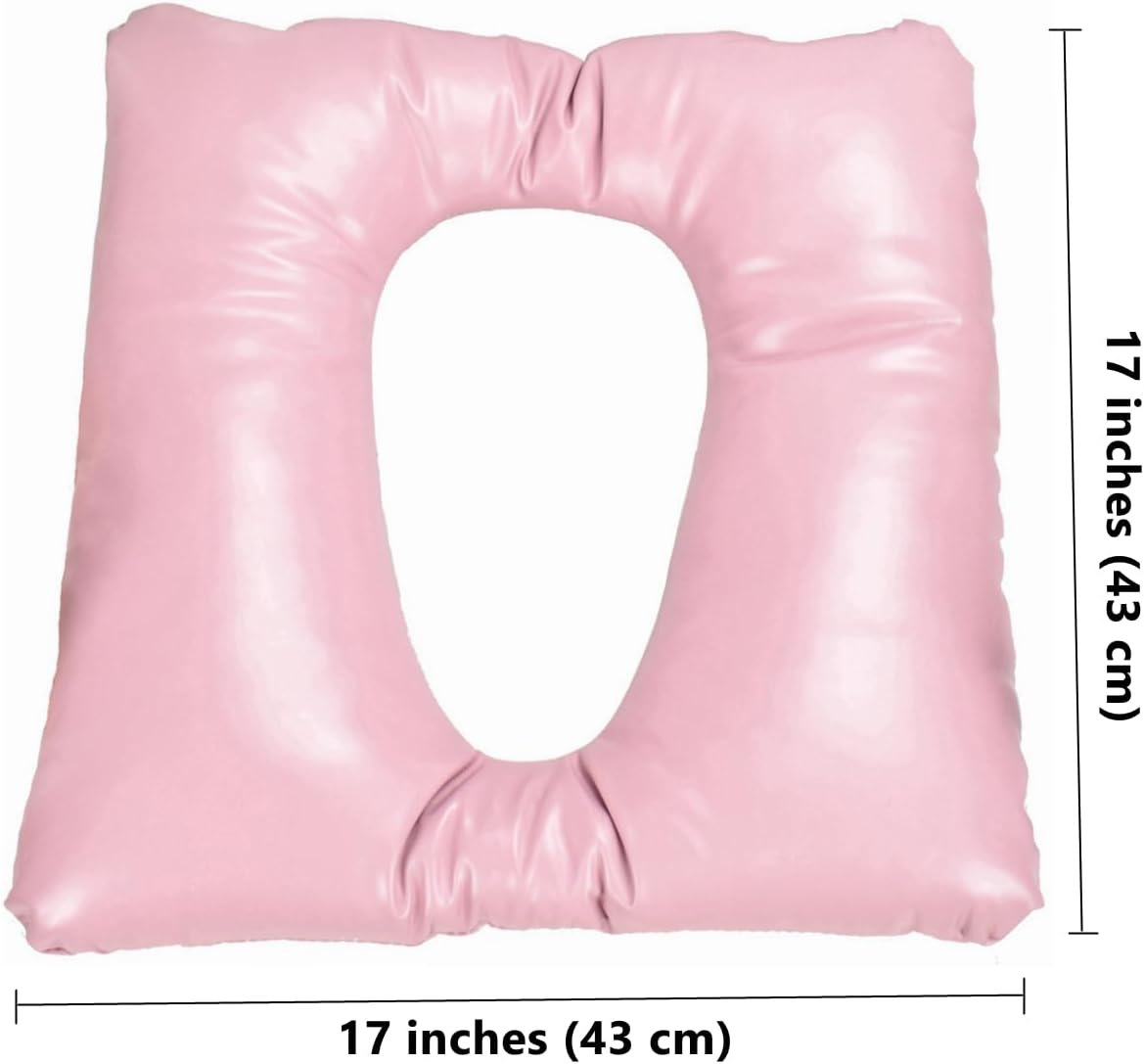 Bedside Commode Seat Cushion, Soft Seat Pad Cover Toilet Seat Cushion with Fixed Straps, Comfortable Commode Padded Seat, Waterproof Padded Cushion for Commode Chair