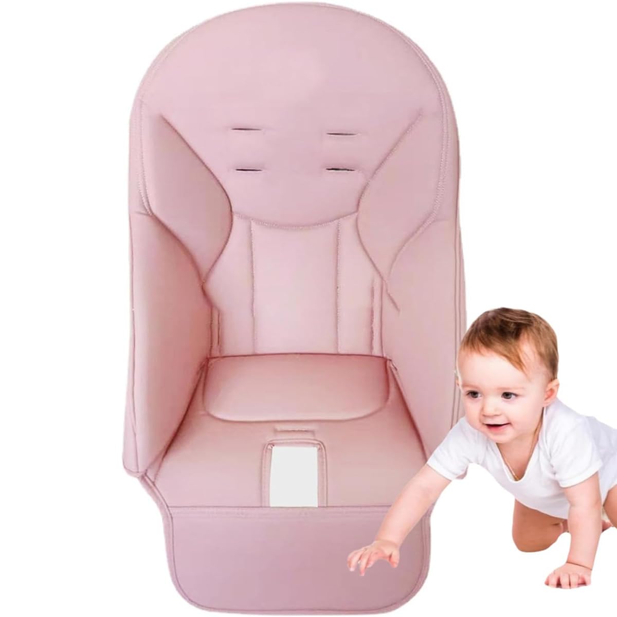 Baby High Chair Cover Baby High Chair Cushion Breathable High Chair Pad Comfortable Baby Dining Chair Seat Cushion Replacement Covers for Peg-Perego Siesta-Zero 3 (Pink)