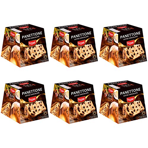 Kit 6 Panettones Gotas Chocolate 400g - Romanato