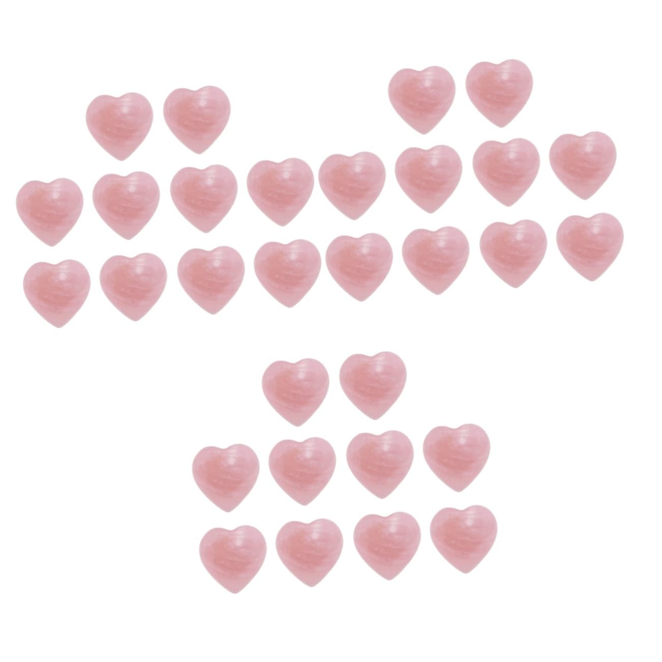 VILLCASE 20 Stk zum Valentinstag Herzform natürliches poliertes Herz Wohnkultur hochzeitsdeko Kristallliebendes Herz Liebesschmuck für zu Hause Boutique schmücken Rosenquarz Zubehör