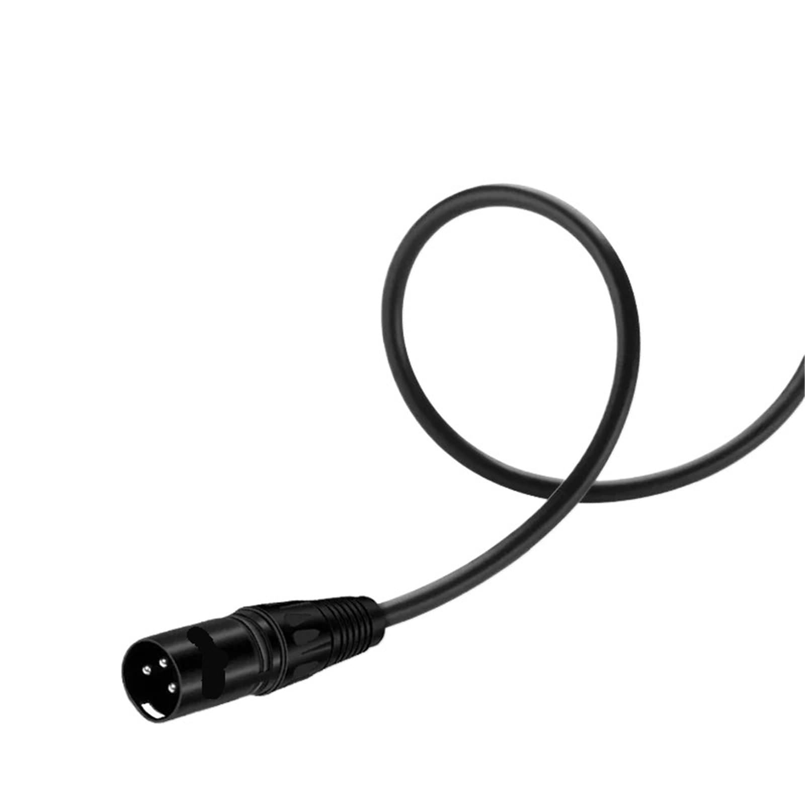 2 szt. 3-pinowy czarny XLR męski na żeński zbalansowany kabel audio do mikrofonu XLR Mic Patch for Głośnik Zasilany LED Efektor Aqualizer Mixer (1 m)