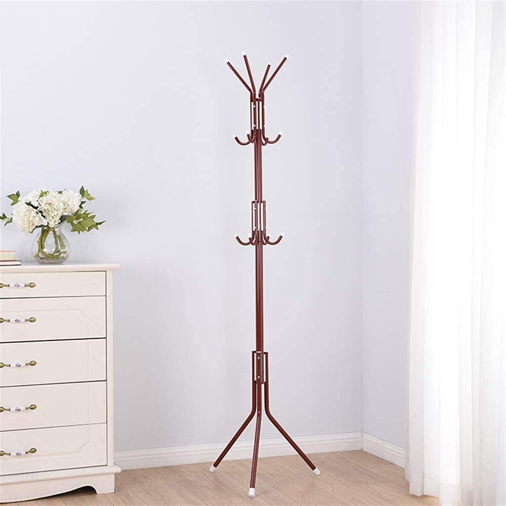 Wieszaki Stojące Wieszak Podłogowy 12 Haczyków Stojak Na Ubrania Wieszak Na Kurtki Uchwyt Na Ubrania Na Parasole Stojak Podłogowy Wieszaki Na Ubrania Wieszak na Ubrania ( Color : Bruin , Size : 45*175