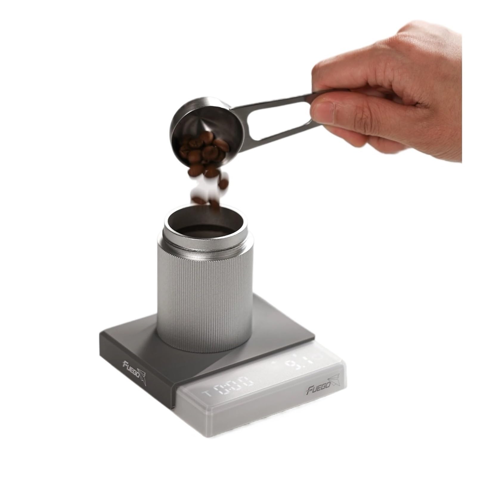 Waga kuchenna, Kitchen Coffee Scale Z Timerem, Ładowalna Waga Cyfrowa 0,1 G, Wysoka Precyzja, 3 Tryby, Przelewowa Do Espresso, Prezent Dla Baristy do pieczenia, kawy, biżuterii(Black)