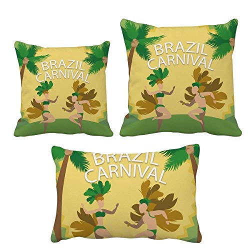 Housse de coussin déco canapé avec slogan Brésil Carnaval - 2